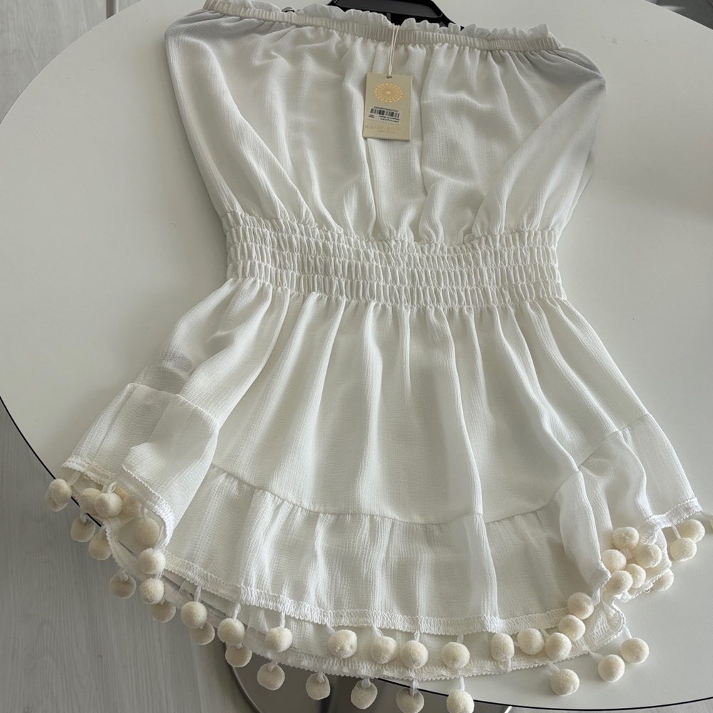 Ramy Brook Marcie White Coverup Size S NWT